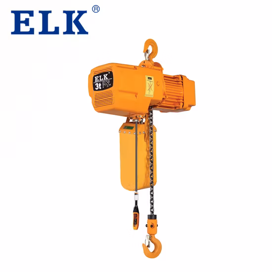 Elk Supply Palan électrique à chaîne de 3 tonnes avec embrayage ou inverseur à double vitesse