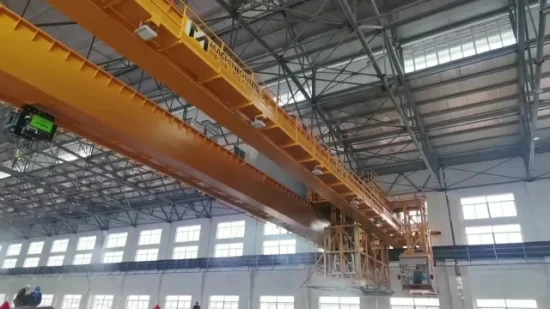 Cour de marchandises grue à portique de type caisson à poutre unique de 10 tonnes avec palan